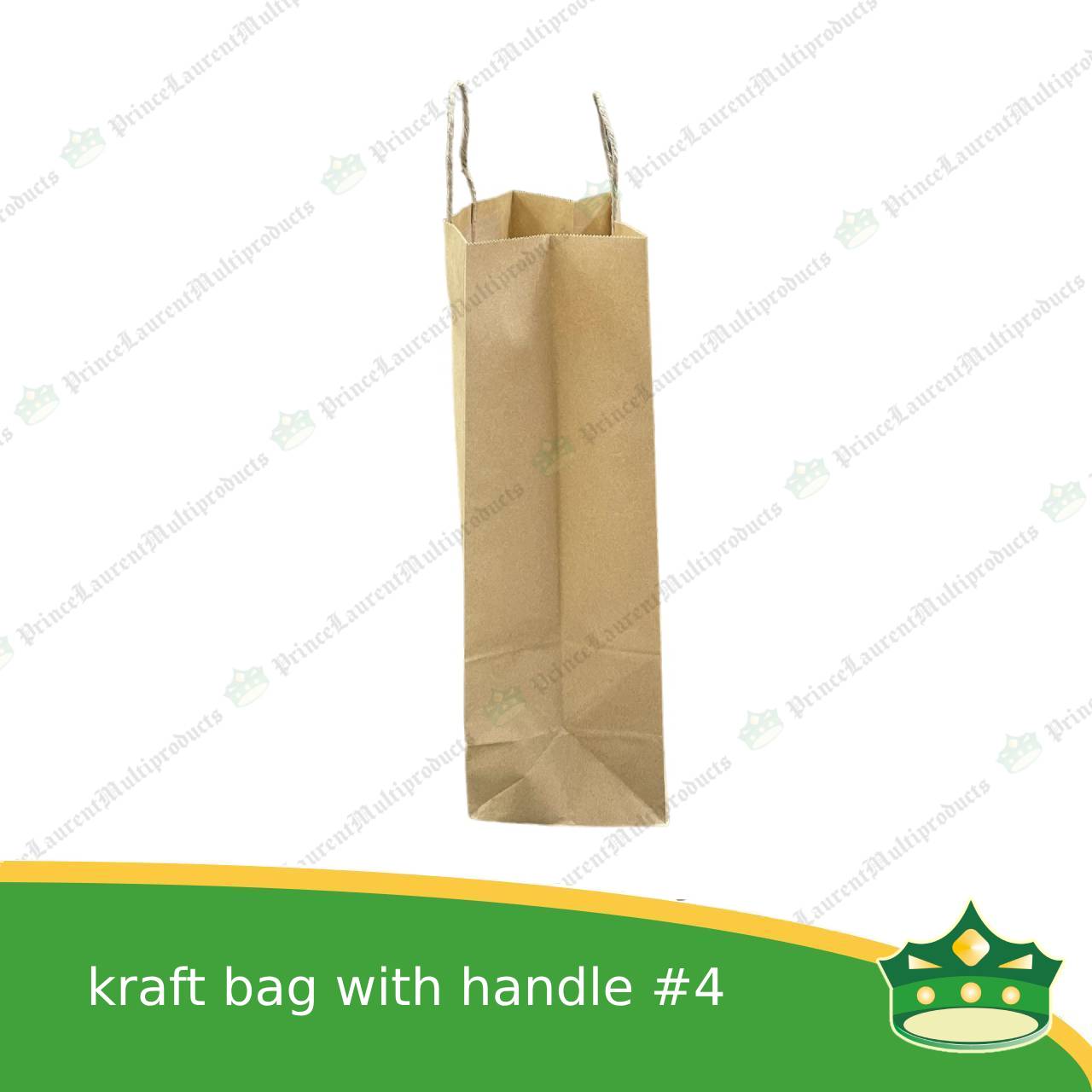 [25 pcs] kraft paper bag with handle #4 (275x142x420mm)