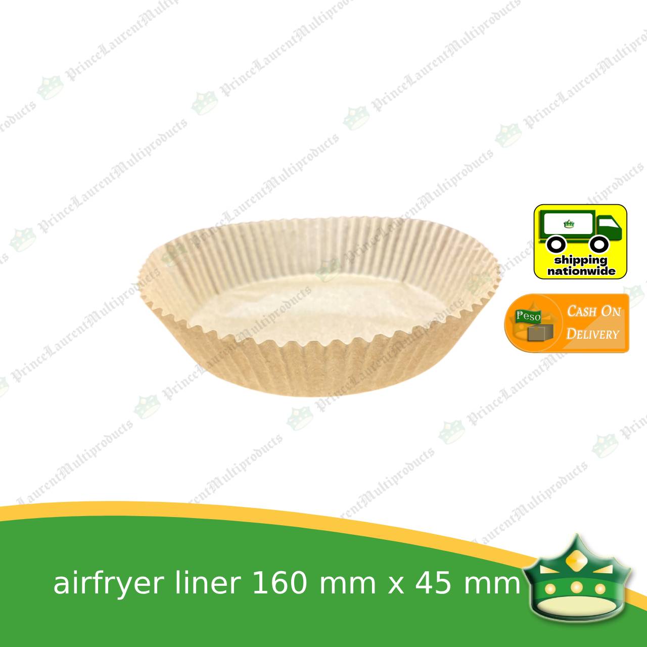 [100 pcs] airfryer parchment paper liner for airfryers 160 mm x 45 mm fit for air fryer use in kitchen scene.