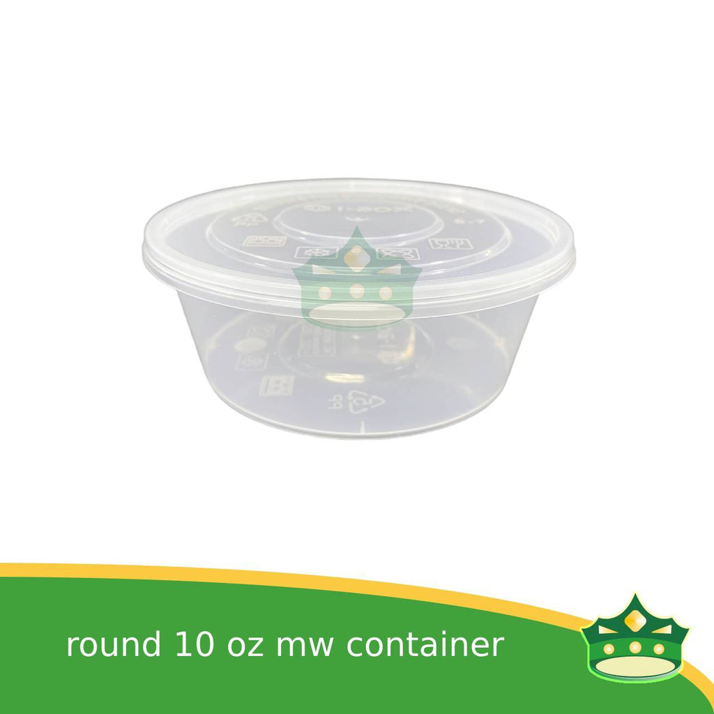 IBOX brand microwavable plastic round containers take out for soups and other food products
