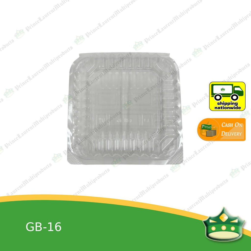 [50 pcs] clear clamshell GB16 OPS clearview food containers for any food products, jap cake, muffins, cakes, hopia, cupcakes, salad, fruit, baked goods