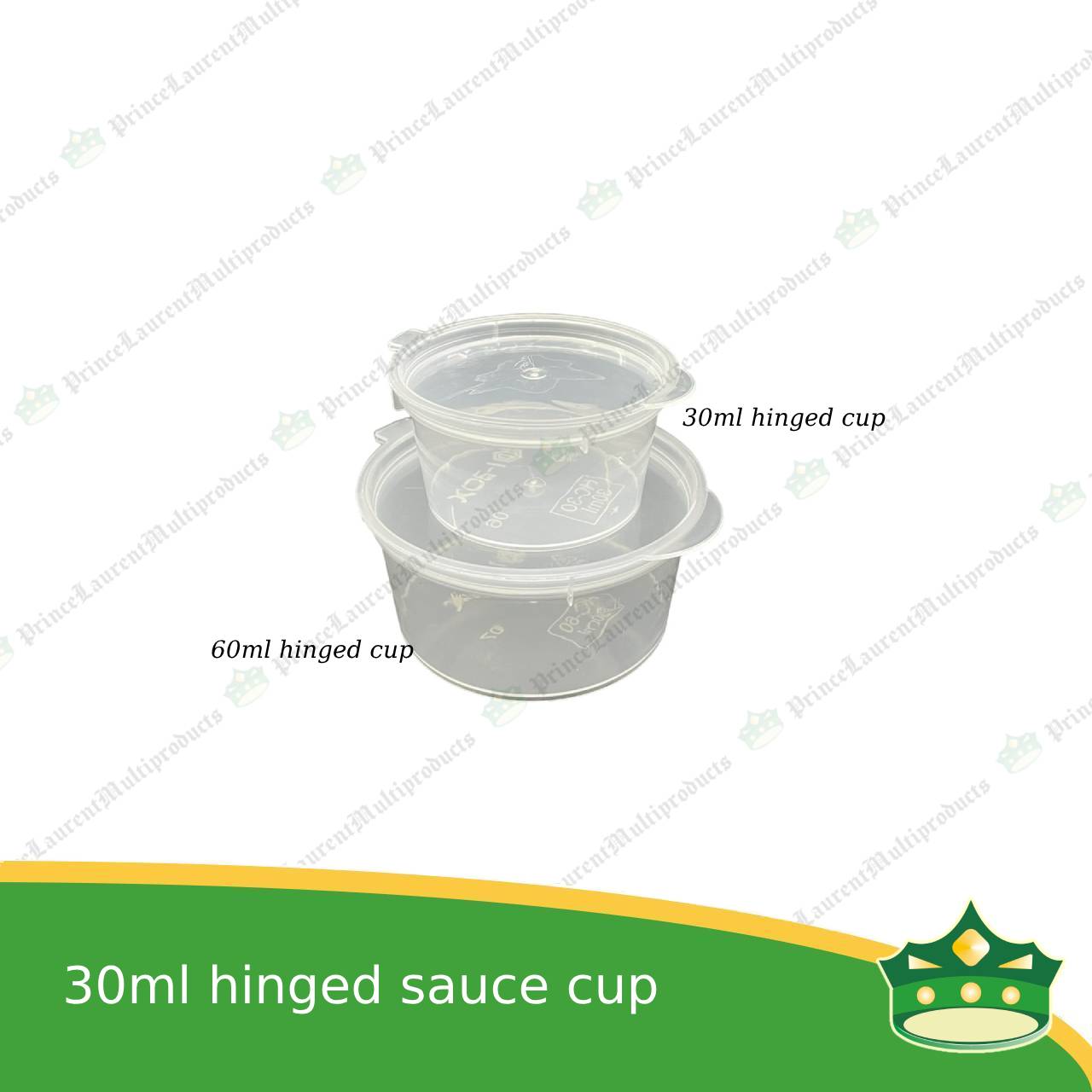[50 pcs] 30 ml hinged sauce cup clear microwavable plastic with attached lid for take out of sauce gravy specimen / sample cup