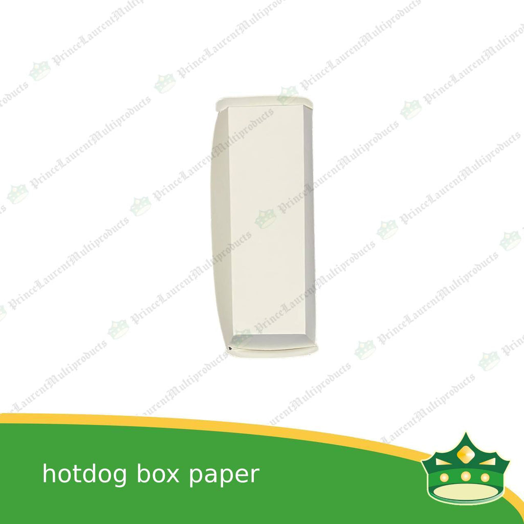 [25 pcs] paper hotdog box white clamshell for take out of hotdogs, sausage, lumpia, siomai