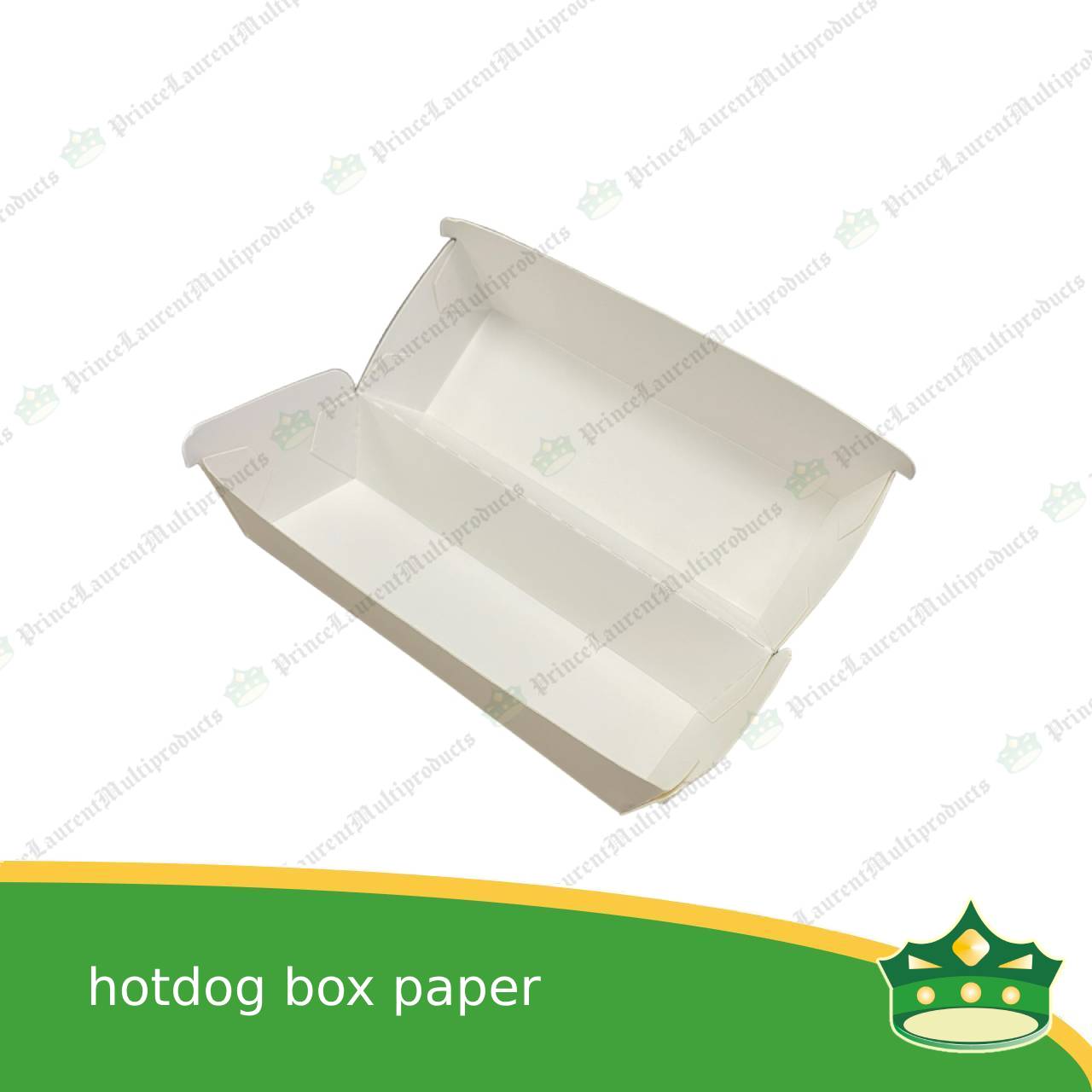 [25 pcs] paper hotdog box white clamshell for take out of hotdogs, sausage, lumpia, siomai