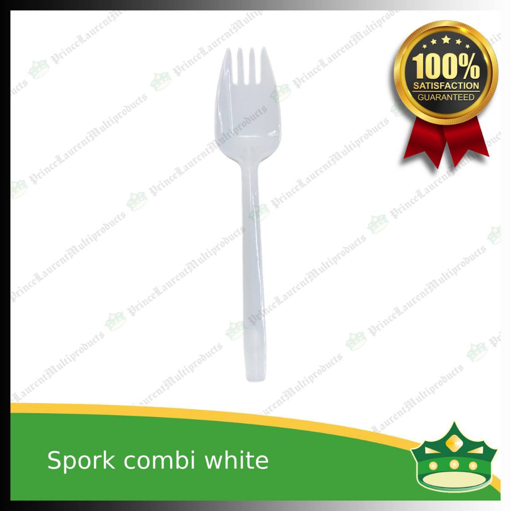 [25 pcs] plastic spork white BNW disposable cutleries