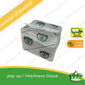 [100 pulls] pop up tissue interleave tissue pure pulp 2-ply for miscellaneous use, wipe, table napkin, table tissue, convenient pull up tissue, mouth wipe