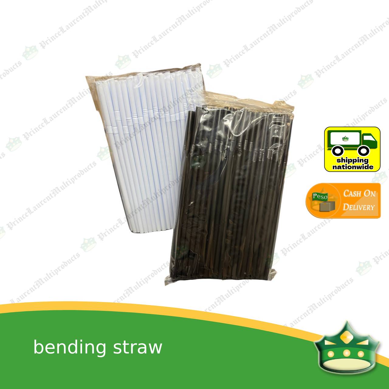 [100 pcs] Bendable Straw Standard Length