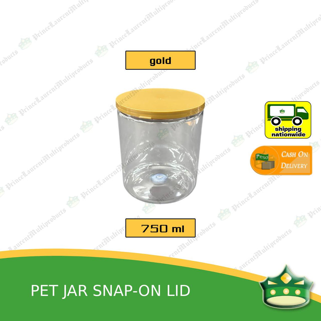 [1 pack] PET jar with snap-on lid (370ml / 750ml) as gift containers of delicacies, baked products
