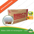 [300 pcs] Bibbo 1000 ml rectangular microwavable container with lids for packed meals rice lunch wholesale