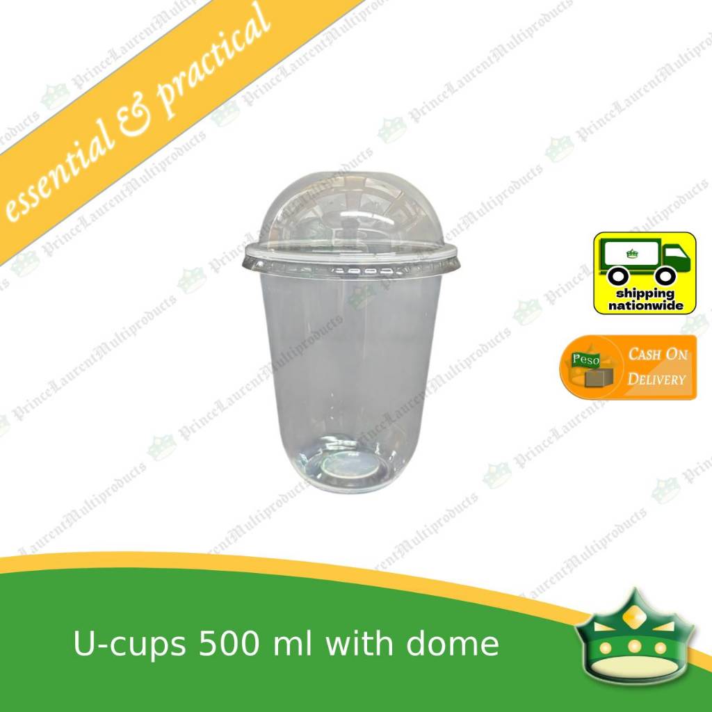 [100 pcs] U cup, milktea cup, juice cup, film sealable lip, 95mm diameter all size