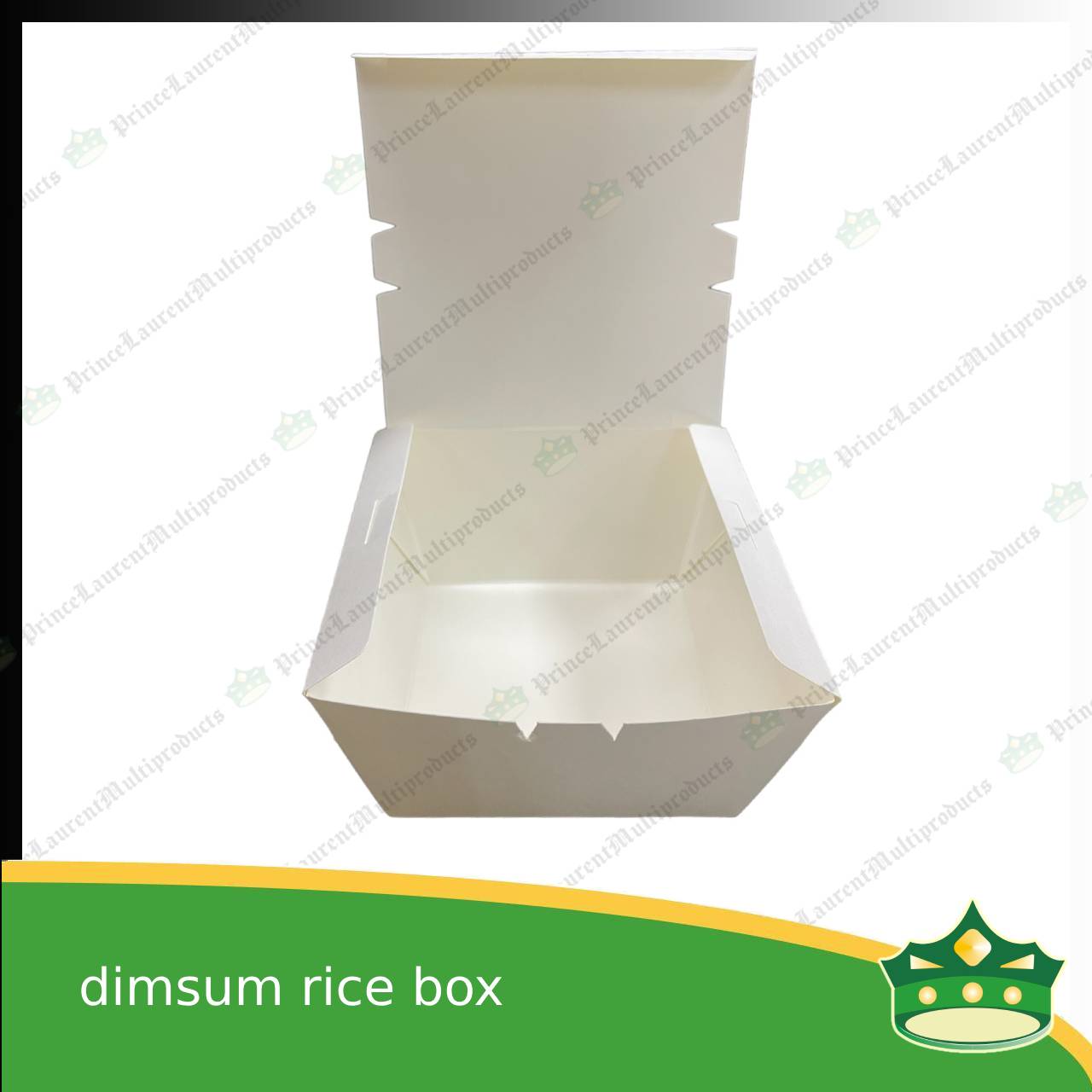 [25 pcs] paper dimsum rice box laminated white for take-out take home away meal pack for dimsum w/ rice or noodles