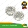 [1 kilo] zesto straw micro plastic white straw with sharp tip to puncture hole for sealed juice, tetra packs, juice tetra box, lollipop stick. ice cream stick, candy stick