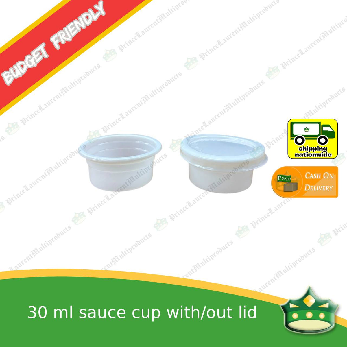 [100 pcs] 30ml sauce cup with / without lid for sauces gravy ketchup (CHEAPER VERSION)