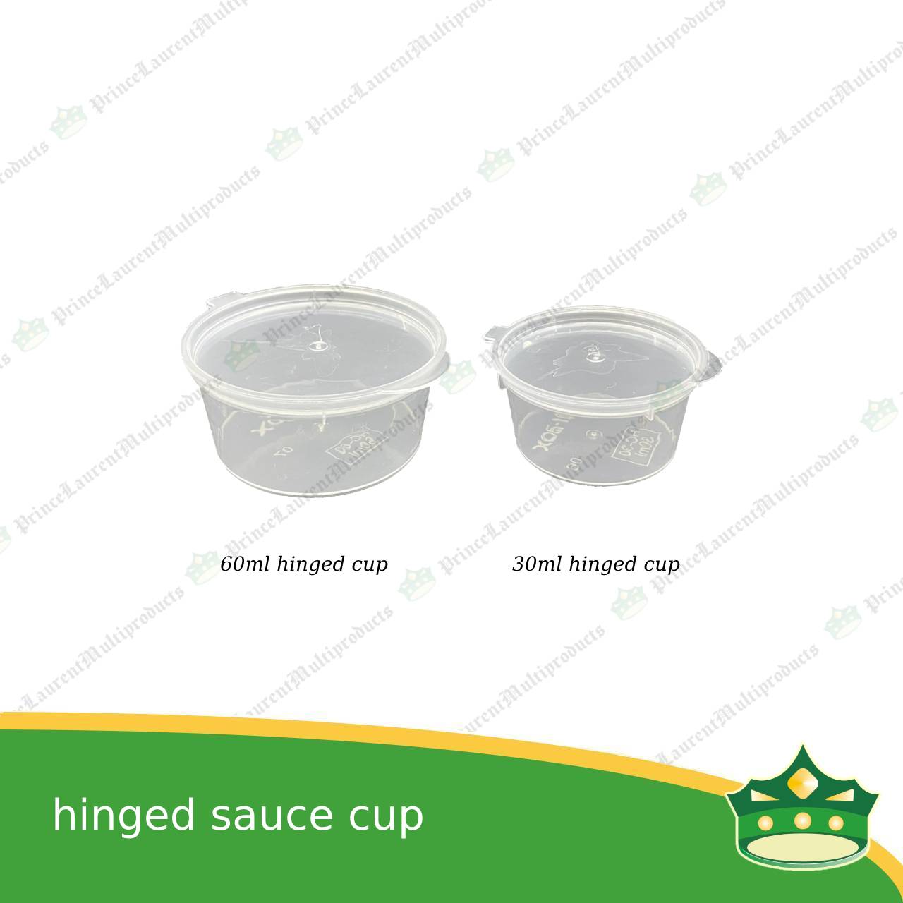 [50 pcs] 30 ml hinged sauce cup clear microwavable plastic with attached lid for take out of sauce gravy specimen / sample cup