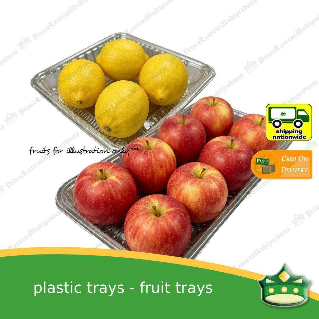 [100 pcs] multi-functional plastic fruit trays square or rectangular for repacking fruits vegetables