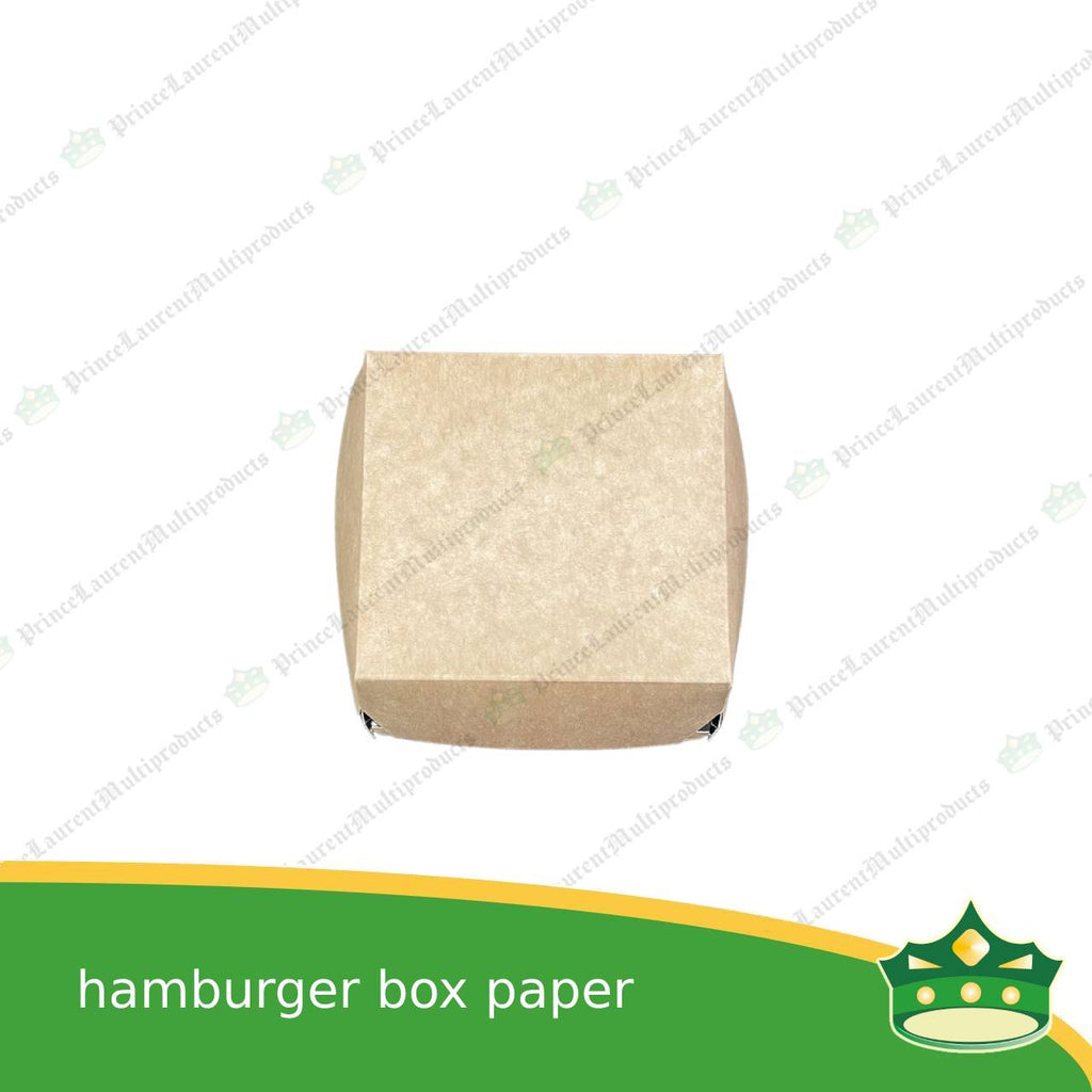 [25 pcs] hamburger box kraft silver coated leak proof for hamburgers, siopao, small meal, take-out, packed meal, ulam viands, rice toppings, noodles, pansit, merienda