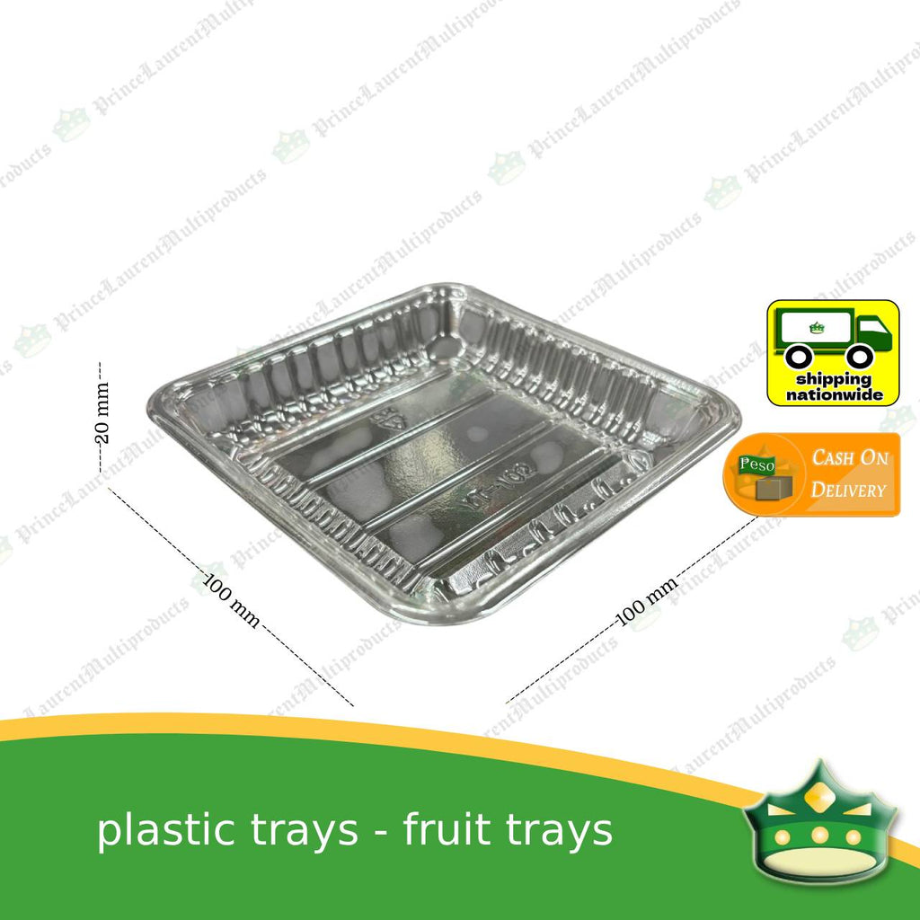 [100 pcs] multi-functional plastic fruit trays square or rectangular for repacking fruits vegetables
