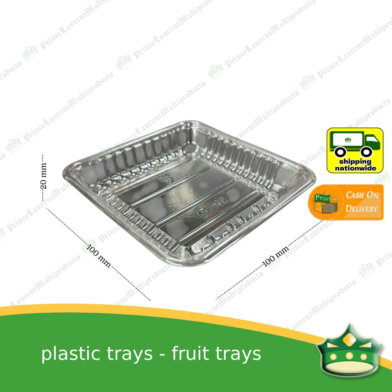 [100 pcs] multi-functional plastic fruit trays square or rectangular for repacking fruits vegetables
