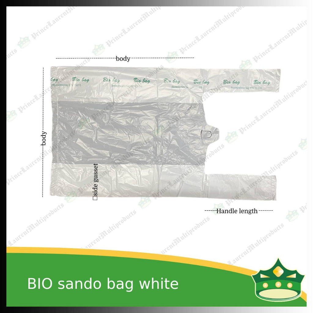 [1000 pcs] sando bag bio white tiny medium large (BIO brand)