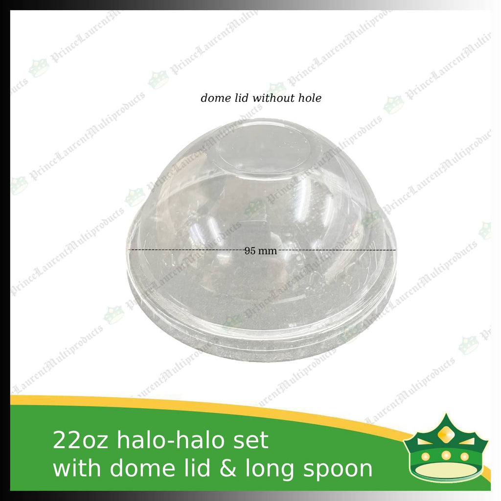 [100 pcs] halo halo cup set with cover & spoon for special halo-halo dessert