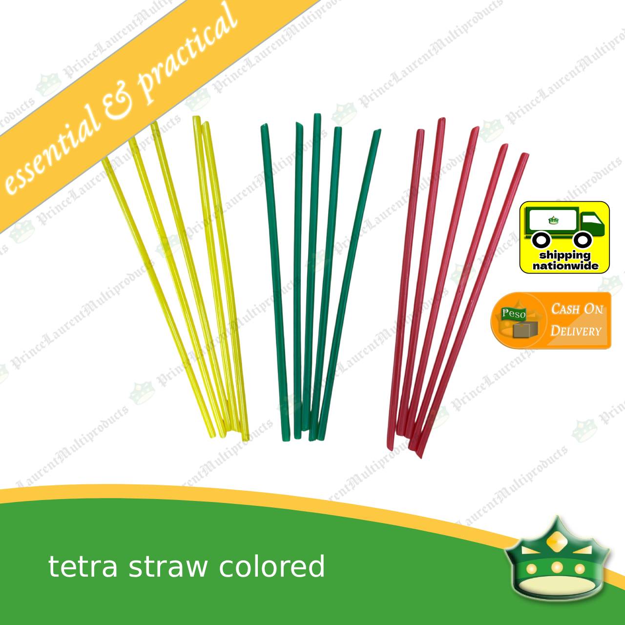 [1 kilo] tetra straw COLORED with sharp tip to puncture hole for sealed juice or as lollipop stick. ice cream stick, candy stick