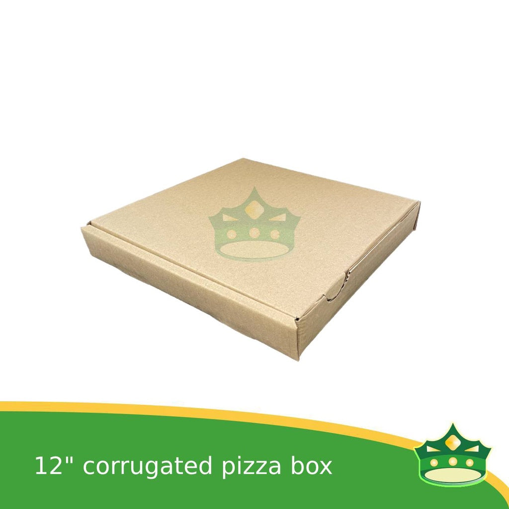 [50 pcs] corrugated pizza box 12 inches for take out of pizzas, kakanin, noodles, Filipino delicacies