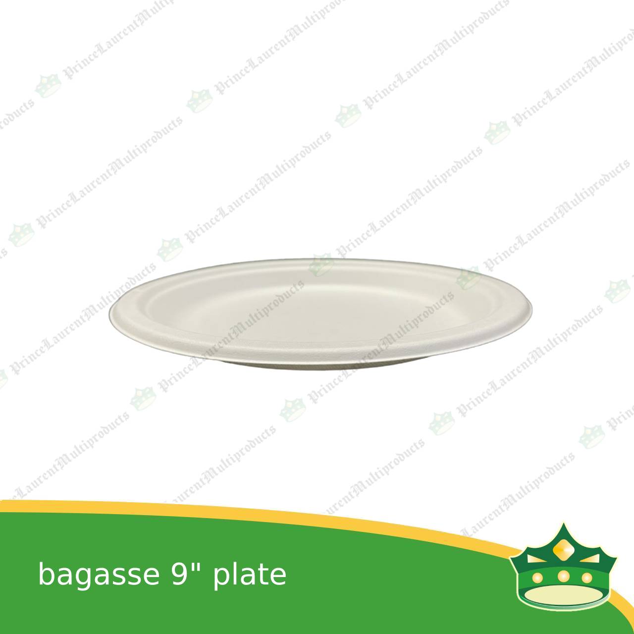 [50 pcs] bagasse 9 inch serving plate party compostable biodegradable plato for meals, rice toppings, catering food, parties, celebration, birthdays