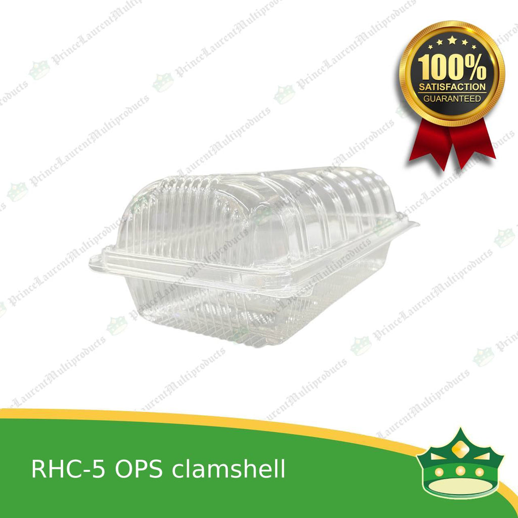 [50 pcs] half roll ops clear clamshell container RHC-5 chiffon roll cake container clear chiffon container box