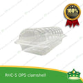 [50 pcs] half roll ops clear clamshell container RHC-5 chiffon roll cake container clear chiffon container box