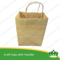 [25 pcs] kraft paper bag with handle #2 (207x122x279mm)