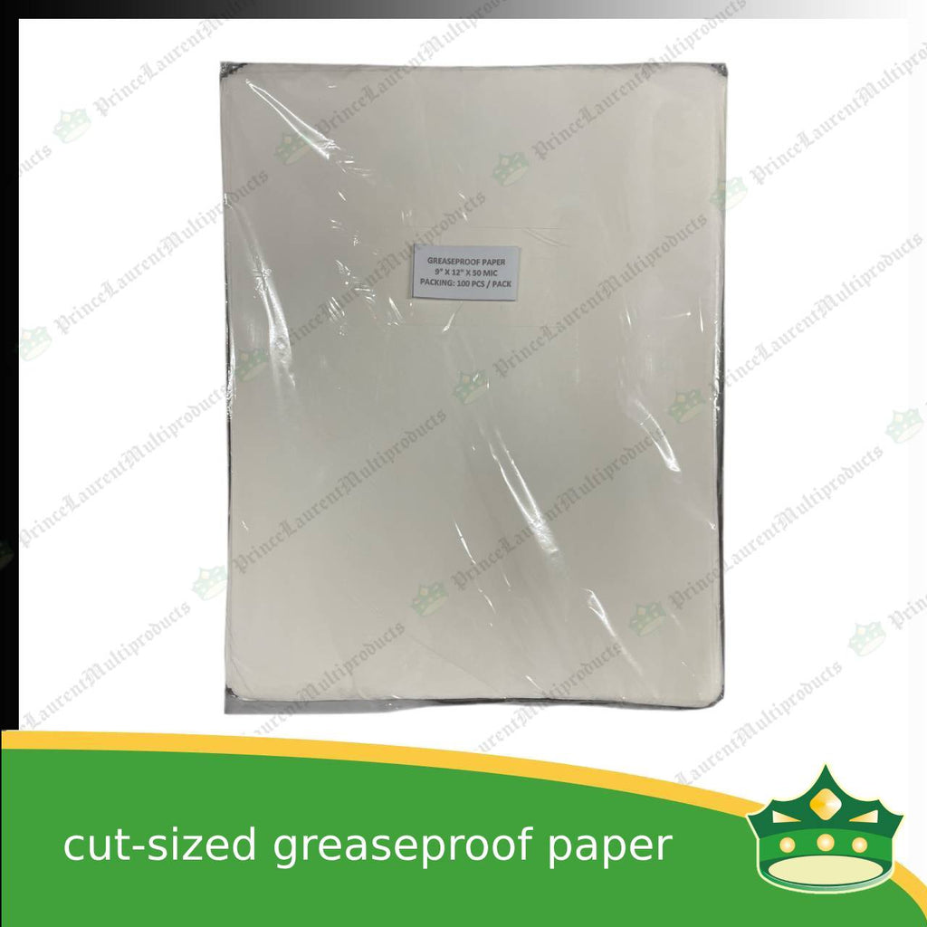 [100 pcs] cut-sized greaseproof paper sheet 50 microns for wrapping food, other products, baking and cooking