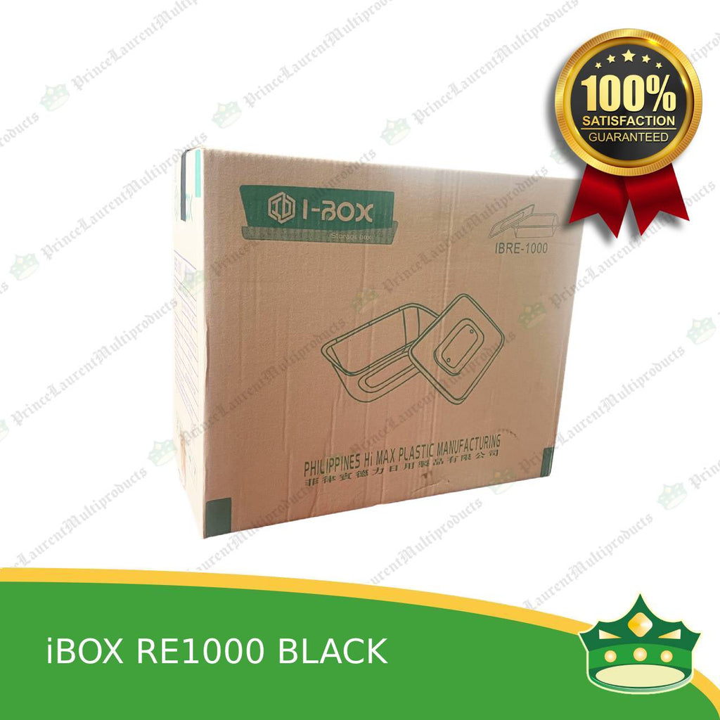 [300 pcs] IBOX brand re1000 BLACK microwavable plastic rectangular containers take out for meals and other food products