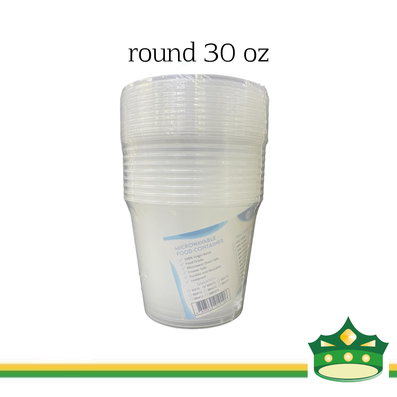 IBOX brand microwavable plastic round containers take out for soups and other food products