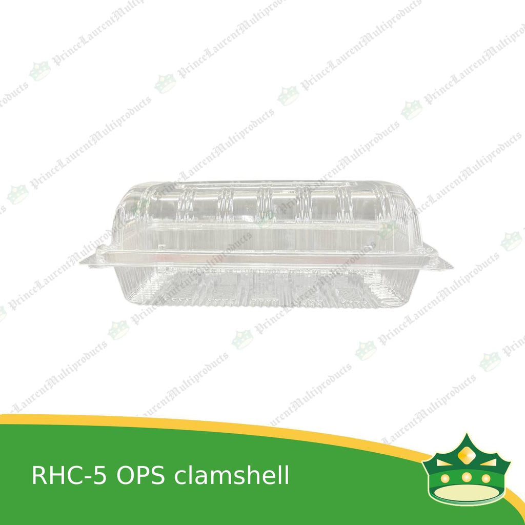 [50 pcs] half roll ops clear clamshell container RHC-5 chiffon roll cake container clear chiffon container box