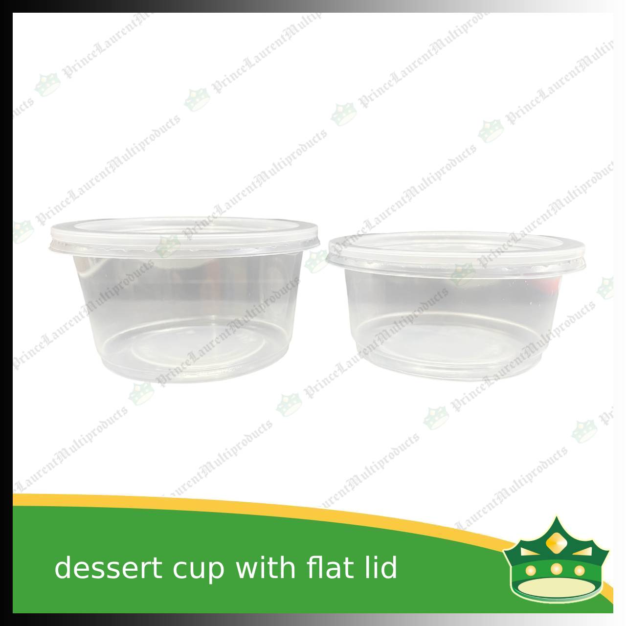 [100 pcs] dessert cup with flat LID 95mm diameter for sauces, desserts, side dishes, mini cakes, sundae or ice cream