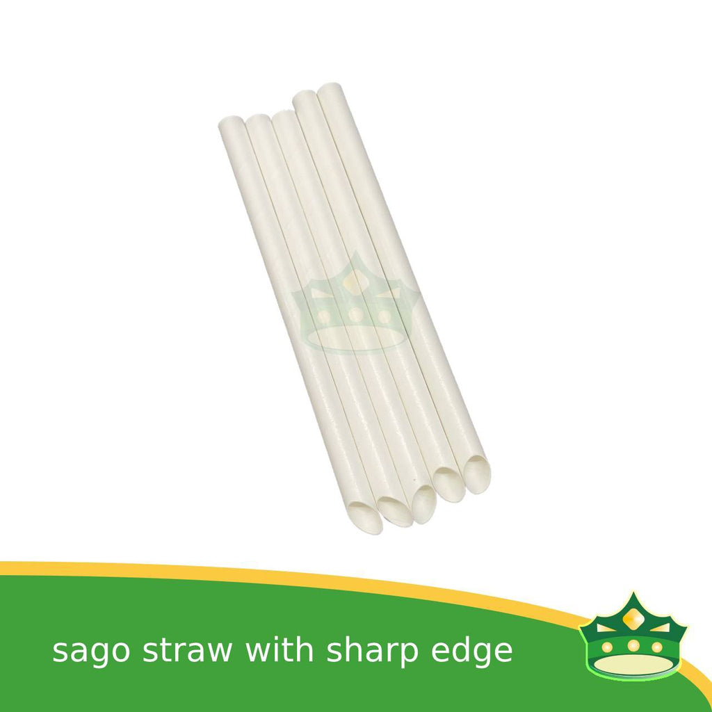 [50 pcs] paper straw boba sago straw 12mm hole with sharp pointed tip with or without wrap for milktea, shakes, boba, cold drinks, juices, milkshakes