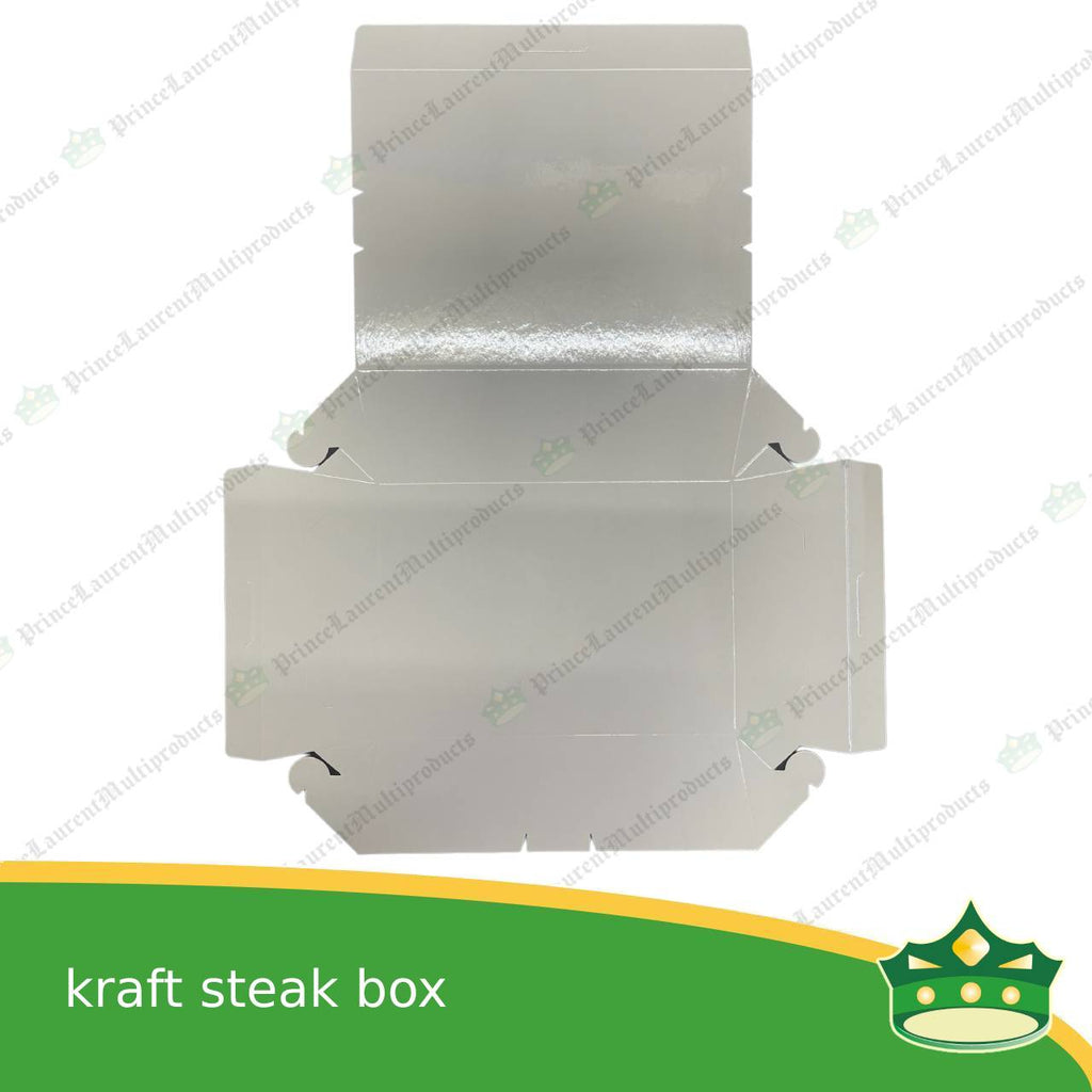[100 pcs] BIG steak box kraft laminated leak proof for big meals or party boxes, take-out, packed meal, ulam viands, rice toppings, noodles, pansit, merienda