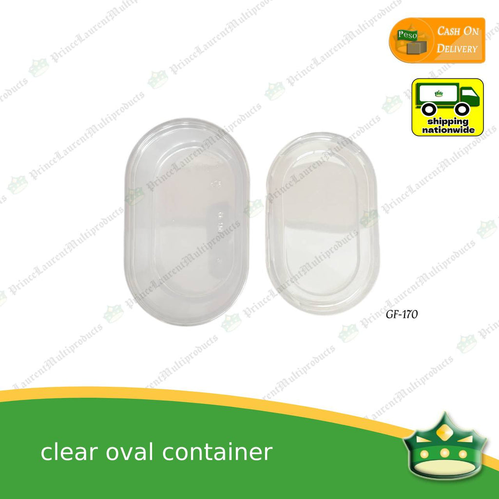 [50 pcs] clear oval container or clear tub for mango grahams, cake, puddings, mousse, desserts