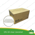 [1 case] clear clamshell OPL-5H C301 OPS clearview food containers for any food products, leche flans, tarts, macaroons, salad, fruits, baked goods
