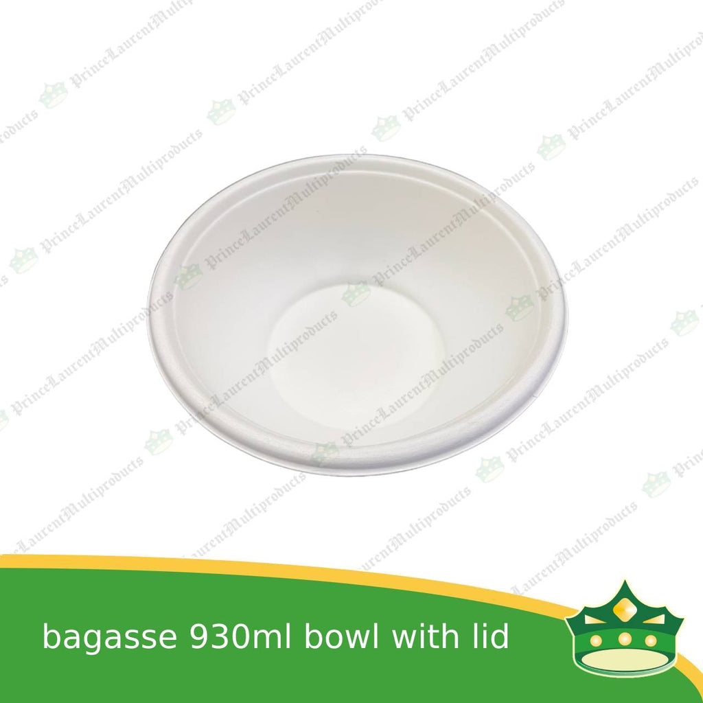 [50 pcs] bagasse soup salad bowl with pet lid paper take out noodles soup compostable biodegradable take away bowl for meals, rice toppings, catering food, noodles, soup, salad