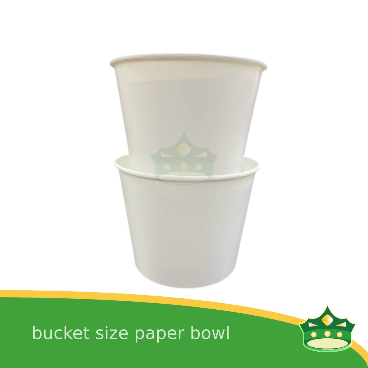 [50 pcs] chicken bucket bowl 85oz paper white for 6 to 8 pcs chicken or other large quantity orders of snacks or meals