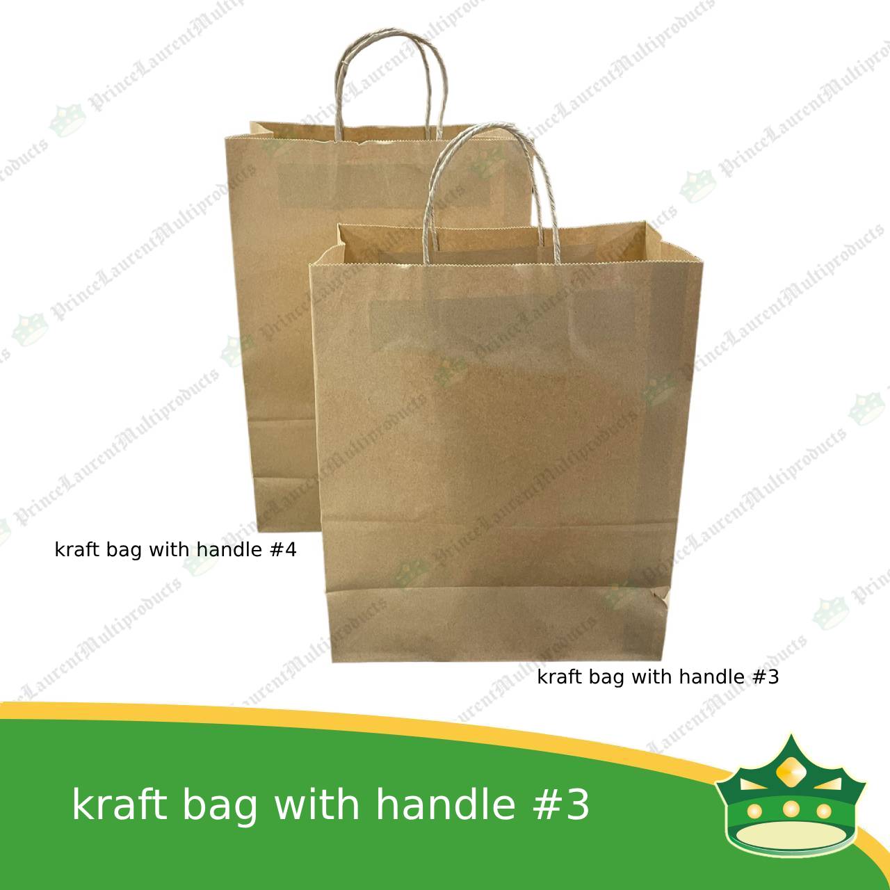 [25 pcs] kraft paper bag with handle #3 (275x142x336mm)