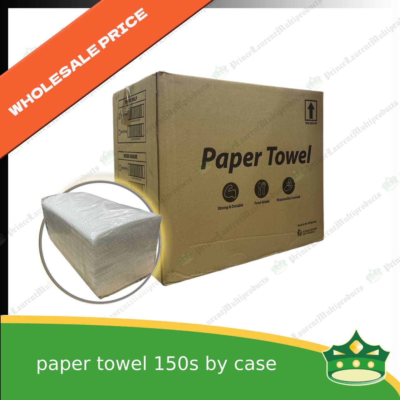 [1 case] paper towels pure pulp, table napkin, interfolded tissue for multipurpose use or wipes