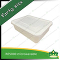 [5 pcs] IBOX brand 5000ml microwavable plastic large rectangular container with lid for take out or storage of food products