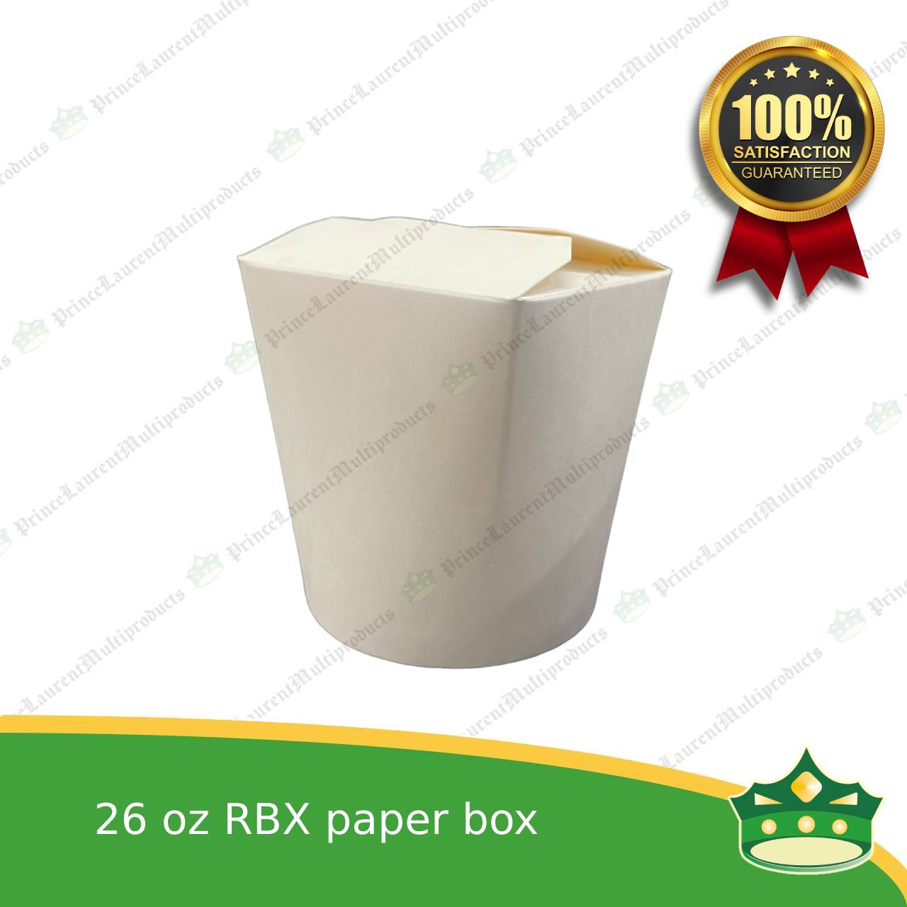 [50 pcs] noodle box 26 oz / noodle cup paper /rice in a box 770cc white with PE lamination for take-outs of noodles, pasta, ricetoppings, meatballs and so much more