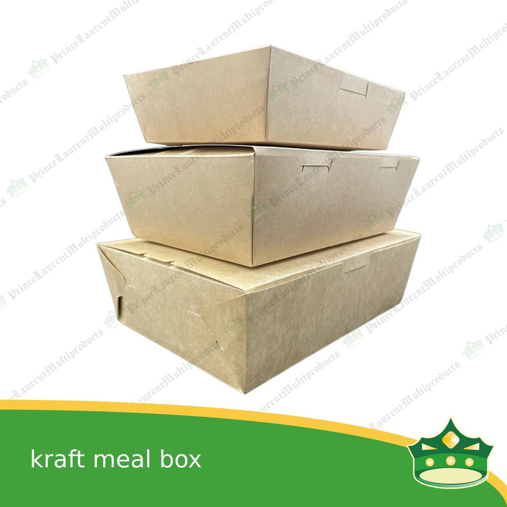 [25 pcs] chicken box kraft silver coated leak proof for take-out, packed meal, ulam viands, rice toppings, noodles, pansit, merienda