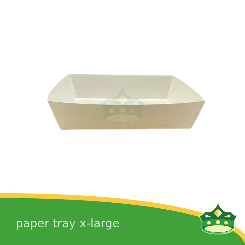 [25 pcs] paper trays small medium large extra large laminated white or silver to serve as food holder for nachos, fries, dimsum, meriendas, breads, takoyaki, fishball, squidball