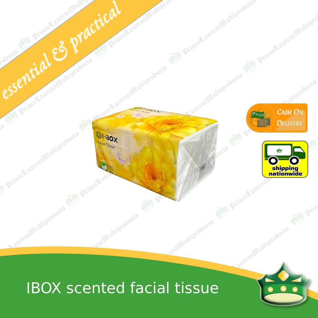 [420 sheets] facial tissue scented floral white 420's IBOX for personal, office or household uses