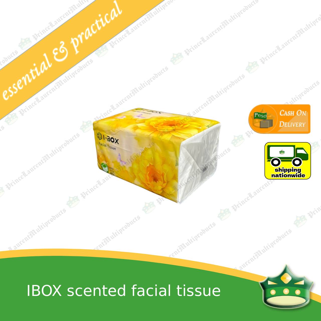 [420 sheets] facial tissue scented floral white 420's IBOX for personal, office or household uses