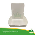 [25 pcs] paper lunch box 1 white laminated for large meals, viands, ulam, rice toppings, pansit, noodles, take-outs, food deliveries, leak-proof, saucy take-outs