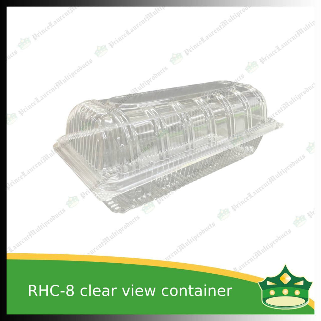 [50 pcs] ops clear clamshell container RHC-8 container chiffon roll cakes